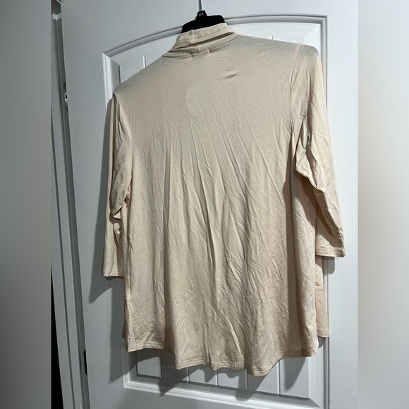 New NWT cream tan beige cardigan cardi lightweight L large - Picture 2 of 7
